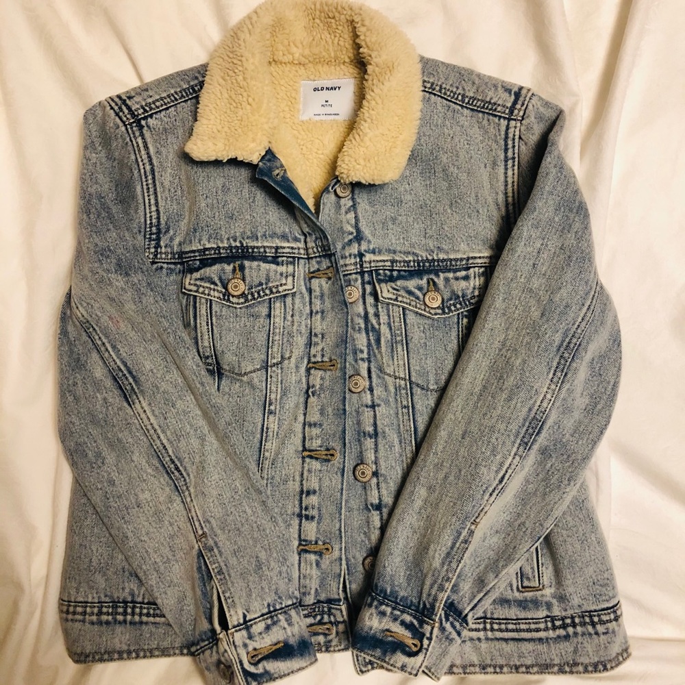 Stone Wash Sherpa Denim Jacket
